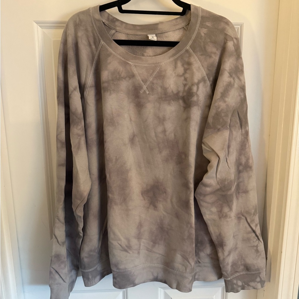 Old Navy Women's Tie-Dye Crewneck Sweater - Gray